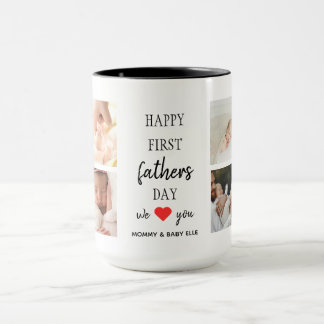 First Father's Day Photo Collage | Dad Coffee Mug