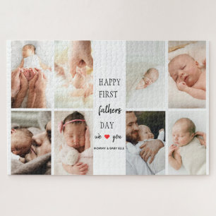 First Father's Day Photo Collage   Dad Puzzle
