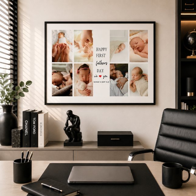 First Father's Day Photo Collage | Poster for Dad (Creator Uploaded)
