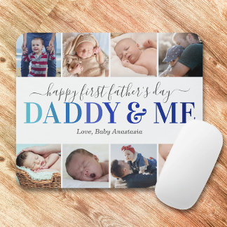 First Father's Day Photo Daddy & Me Mouse Mat
