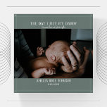 First Father's Day Photo | Day I Met My Daddy Paperweight<br><div class="desc">Add a photograph of your baby on the day they met their daddy,  as well as their name and date of birth for a first Father's Day gift that will be treasured forever.</div>