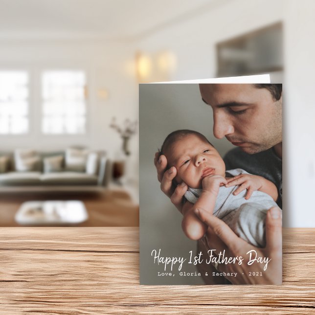 First Father's Day Photo Greeting Card (First Father's Day Photo Greeting Card)