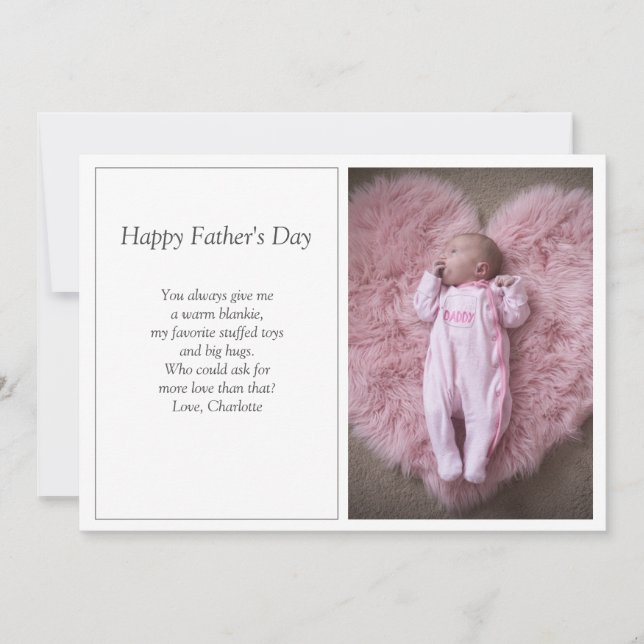 First Father's Day Photo  Holiday Card (Front)