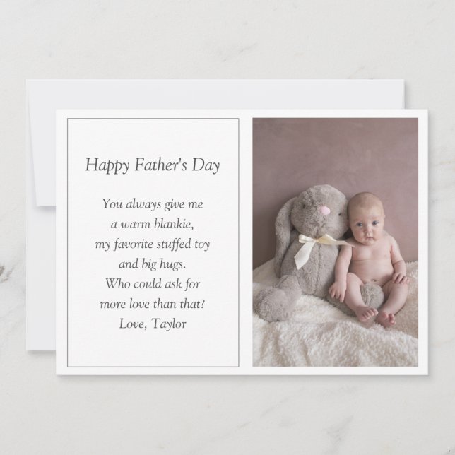 First Father's Day Photo  Holiday Card (Front)