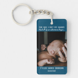First Father's Day Photo Keychain