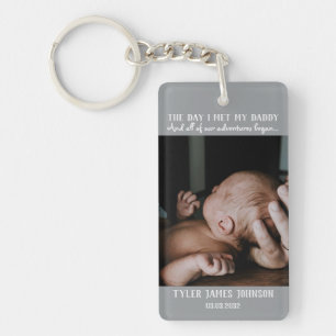 First Father's Day Photo Keychain