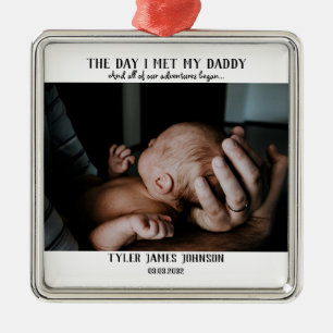 First Father's Day Photo Metal Tree Decoration