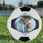 First Father's Day Photo Personalised Soccer Ball<br><div class="desc">Happy 1st Father's Day photo soccer ball which you can personalise for Father's Day or edit the text for anyone and any occasion. The template is set up for you to add your favourite photo which is displayed in an oval shape. If you have any problems with placement of your...</div>