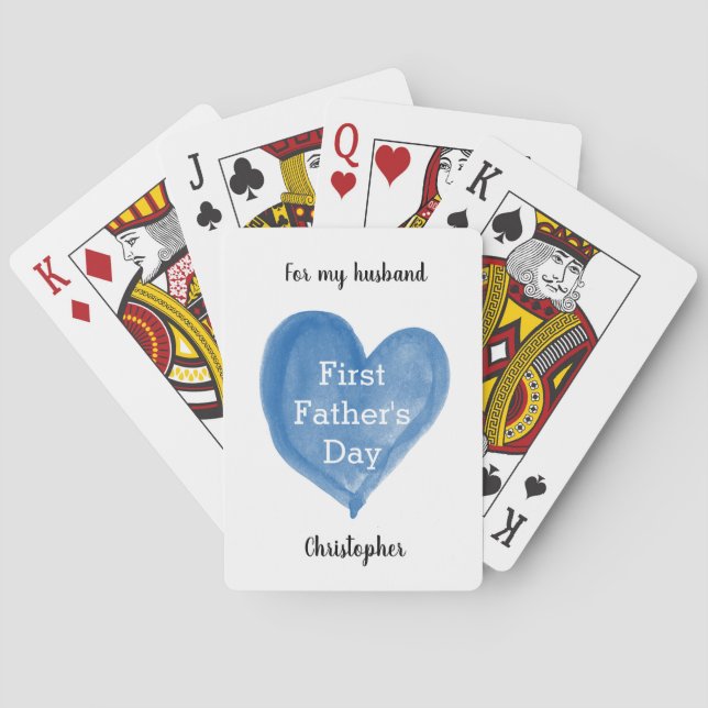 First Fathers Day Playing Cards (Back)
