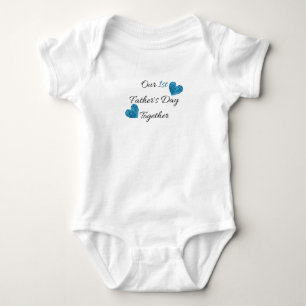 First Father's Day Together - Blue Baby Bodysuit