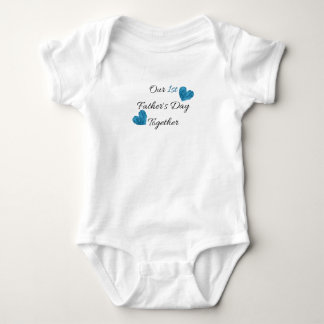First Father's Day Together - Blue Baby Bodysuit