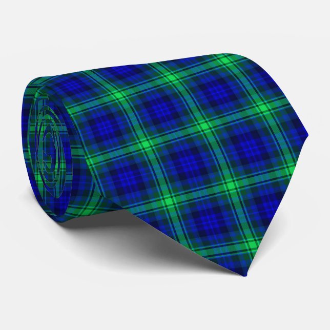 First Fibonacci Plaid Nerdy Math Tartan Tie (Rolled)