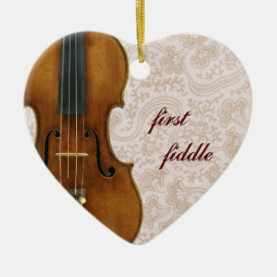 First Fiddle Heart Ornament Pendant