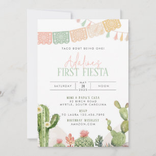 First Fiesta 1st Birthday Party Invitation