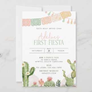 First Fiesta 1st Birthday Party Invitation
