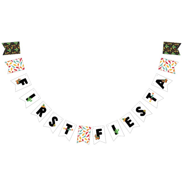 First Fiesta Birthday Bunting Banner (All)