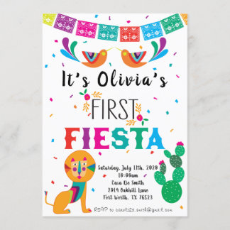 First Fiesta Birthday Invitation