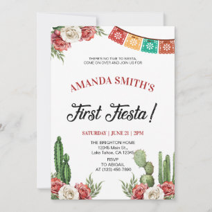 First Fiesta birthday party Invitation