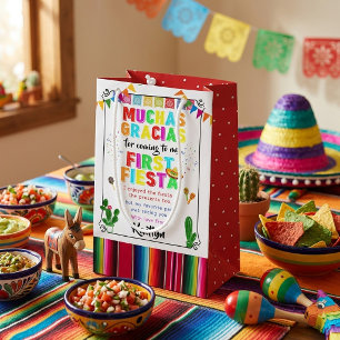 First Fiesta Colourful Mexican 1st Birthday Party Small Gift Bag