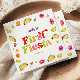 First Fiesta Taco 1st Birthday Party Napkin