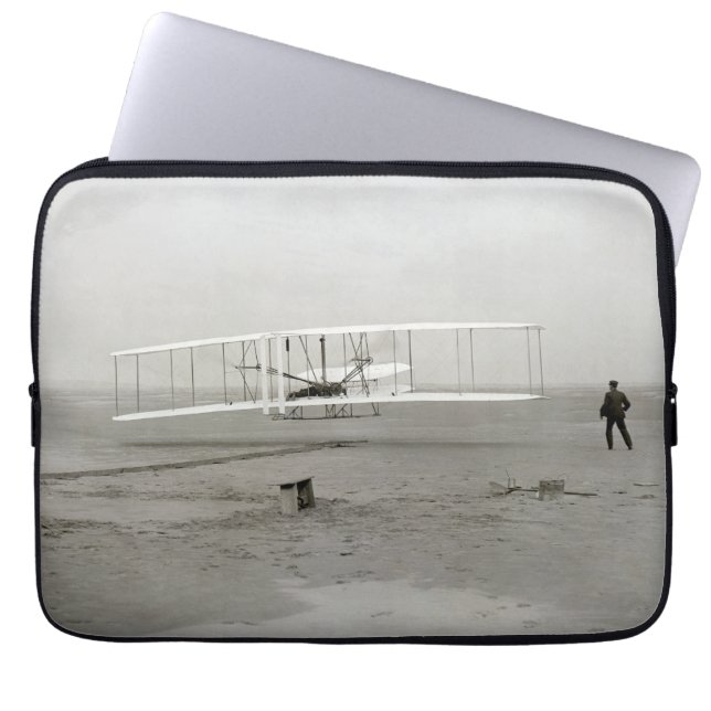First flight Motorised Aeroplane, Wright Brothers  Laptop Sleeve (Front)