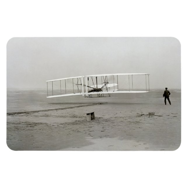 First flight Motorised Aeroplane, Wright Brothers  Magnet (Horizontal)