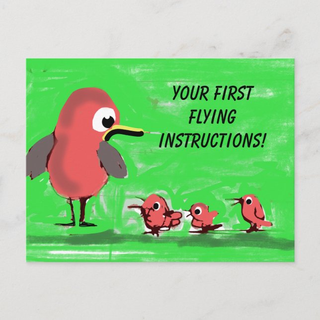 First Flying Instructions Postcard (Front)