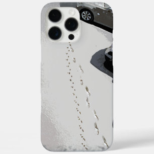 First footprints on new snow iPhone 16 pro max case