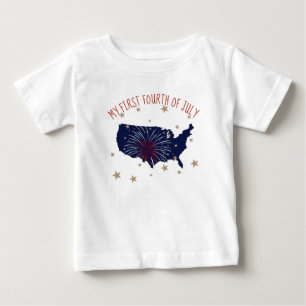 First Fourth Of July Design Baby T-Shirt