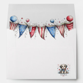 First Fourth of July Puppy Envelope