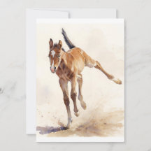 First Gallop Watercolor Art