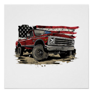 First gen pickup truck old truck vintage truck poster