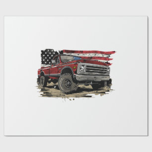 First gen pickup truck old truck vintage truck wrapping paper