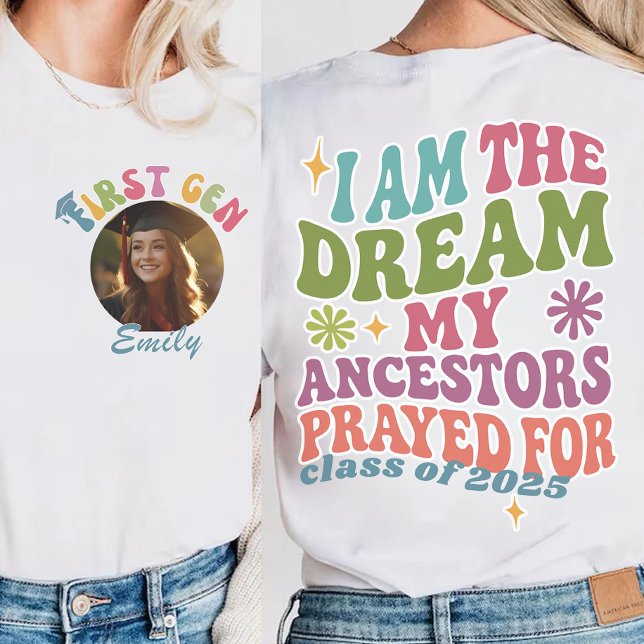 First Gen Retro Personalised Graduation gift Tri-Blend Shirt (Creator Uploaded)