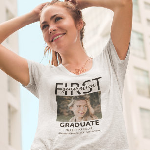First Generation Graduate   Photo T-Shirt