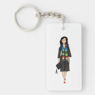 First-generation Latina Graduate Keychain