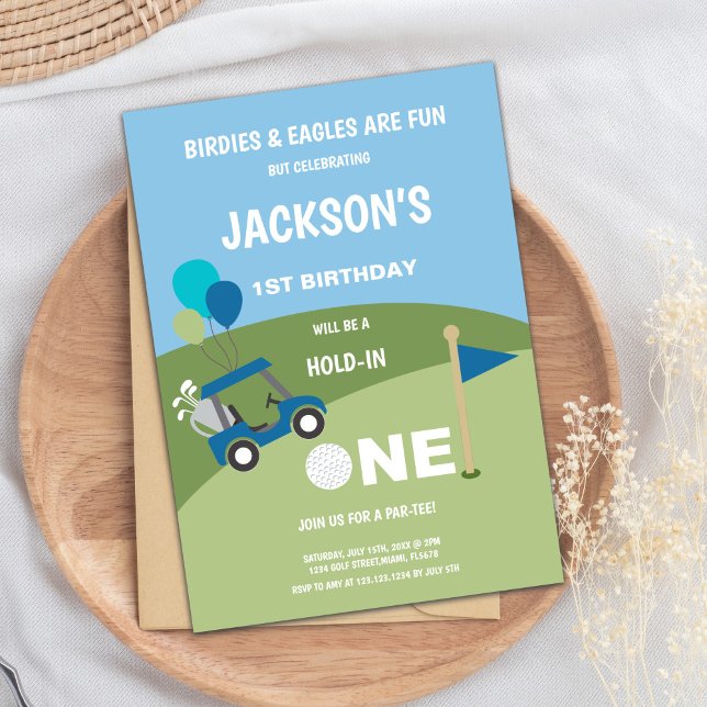 First Golf Birthday Invitation (First Golf Birthday Invitations)