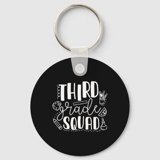 First Grade Adventure Squad - Safari Theme Teacher Key Ring (Front)