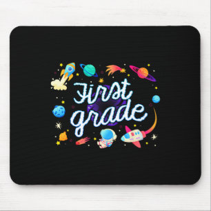 First Grade Astronaut Planets Space Back To School Mouse Mat