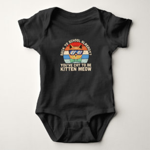 First Grade Back To School Teacher Kid Cat Kitten Baby Bodysuit