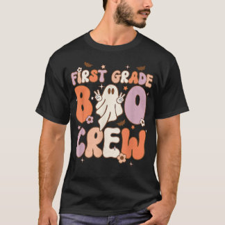 First Grade Boo Crew Cute Ghost Halloween Teacher  T-Shirt