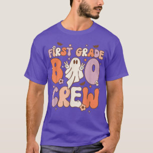 First Grade Boo Crew Cute Ghost Halloween Teacher  T-Shirt