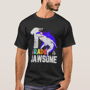 First Grade Boys Girls JawSome Shark First Day of T-Shirt