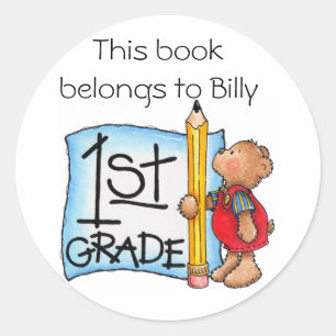 First Grade Classic Round Sticker