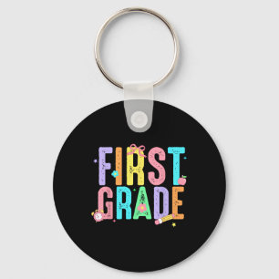 First Grade Coquette Bow Pencil First Day Back To Key Ring