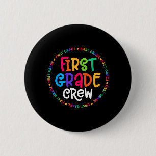 First Grade Crew Back to School Matching for 1st 6 Cm Round Badge
