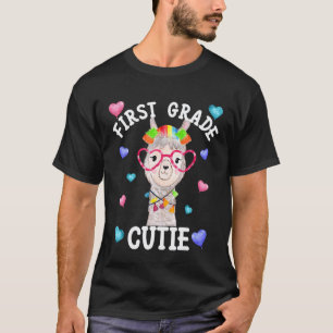 First Grade Cutie Llama Lover First 1st Grader Gir T-Shirt