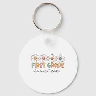 First Grade Dream Team Retro Ck To School Teacher Key Ring