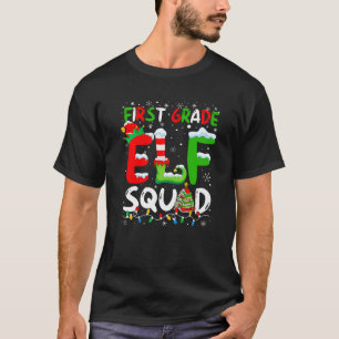 First Grade ELF Squad Funny Christmas ELF Student  T-Shirt