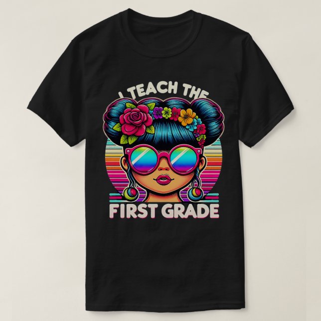 First Grade First Day Girls Toddlers Kids Messy Bu T-Shirt (Design Front)